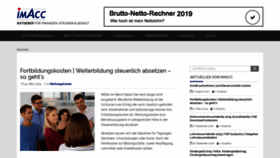 What Imacc.de website looked like in 2019 (5 years ago)