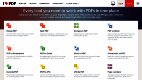 What Ilovepdf.com website looked like in 2019 (5 years ago)