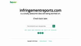 What Infringementreports.com website looked like in 2019 (5 years ago)