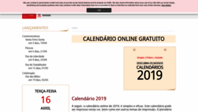 What Icalendario.pt website looked like in 2019 (5 years ago)