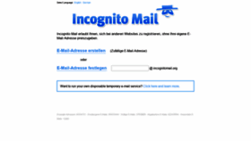What Incognitomail.com website looked like in 2019 (4 years ago)