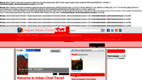 What Indianchieftravel.com website looked like in 2019 (5 years ago)