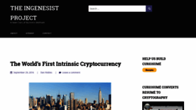 What Ingenesist.com website looked like in 2019 (5 years ago)