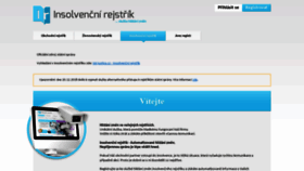 What Insolvencni-rejstrik.cz website looked like in 2019 (4 years ago)