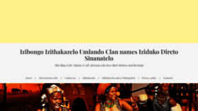 What Izithakazelo.blog website looked like in 2019 (6 years ago)