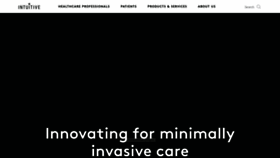 What Intuitivesurgical.com website looked like in 2019 (4 years ago)