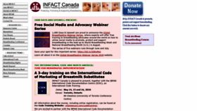 What Infactcanada.ca website looked like in 2019 (4 years ago)