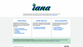 What Iana.net website looked like in 2019 (4 years ago)
