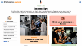 What Internships.about.com website looked like in 2019 (4 years ago)