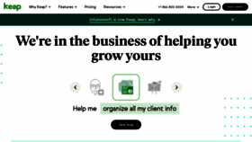 What Infusionsoft.com website looked like in 2019 (5 years ago)