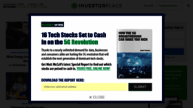 What Investorplace.com website looked like in 2019 (4 years ago)