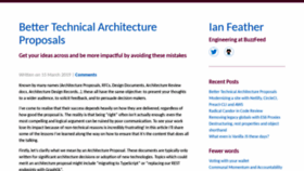 What Ianfeather.co.uk website looked like in 2019 (4 years ago)