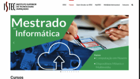 What Istec.pt website looked like in 2019 (5 years ago)