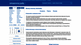What Imienniczek.pl website looked like in 2019 (4 years ago)