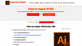 What Illustrator.repair website looked like in 2019 (4 years ago)