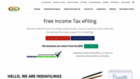 What Indiafilings.com website looked like in 2019 (4 years ago)