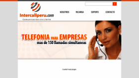 What Intercallperu.com website looked like in 2019 (4 years ago)