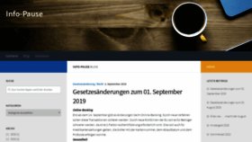 What Info-pause.de website looked like in 2019 (4 years ago)