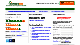 What Irishlotto.net website looked like in 2019 (4 years ago)