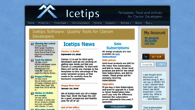 What Icetips.com website looked like in 2019 (4 years ago)