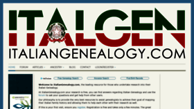 What Italiangenealogy.com website looked like in 2019 (4 years ago)
