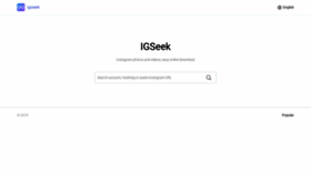 What Igseek.com website looked like in 2019 (4 years ago)