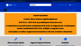 What Iceklima.hu website looked like in 2019 (4 years ago)
