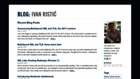 What Ivanristic.com website looked like in 2019 (4 years ago)