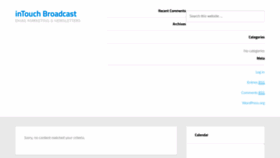 What Intouchbroadcast.com website looked like in 2019 (4 years ago)