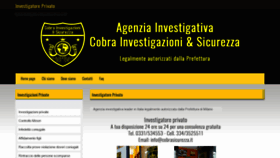 What Investigatoreprivatocobra.it website looked like in 2019 (4 years ago)