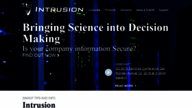 What Intrusion.com website looked like in 2019 (4 years ago)