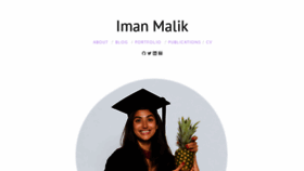 What Imanmalik.com website looked like in 2019 (4 years ago)