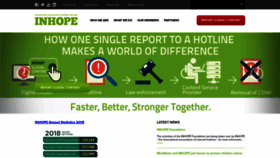 What Inhope.org website looked like in 2019 (4 years ago)