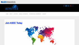 What International.asee.org website looked like in 2019 (4 years ago)