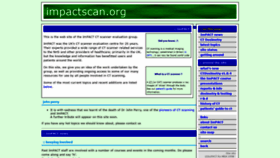 What Impactscan.org website looked like in 2019 (4 years ago)
