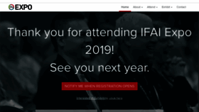 What Ifaiexpo.com website looked like in 2019 (4 years ago)
