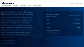 What Investors.astronics.com website looked like in 2019 (4 years ago)