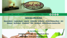 What Islandspiritspa.com website looked like in 2019 (4 years ago)