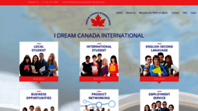 What Idreamcanadainternational.com website looked like in 2019 (4 years ago)