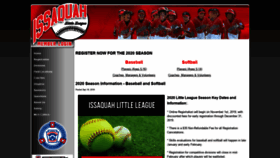 What Issaquahlittleleague.org website looked like in 2019 (4 years ago)