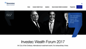 What Investecwealthforum.co.za website looked like in 2019 (4 years ago)