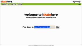 What Iskatehere.com website looked like in 2019 (4 years ago)