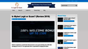 What Islegitorscam.com website looked like in 2019 (4 years ago)