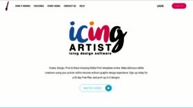 What Icingartist.com.au website looked like in 2019 (4 years ago)