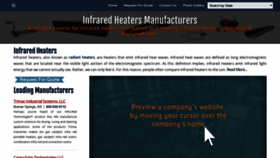 What Infraredheaters.net website looked like in 2019 (4 years ago)