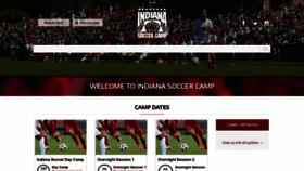 What Indianasoccercamp.com website looked like in 2019 (4 years ago)