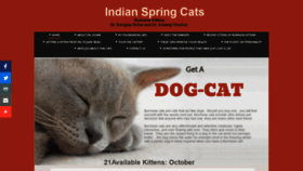 What Indianspringcats.com website looked like in 2019 (4 years ago)