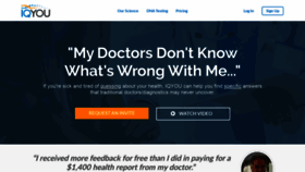 What Iqyouhealth.com website looked like in 2019 (4 years ago)
