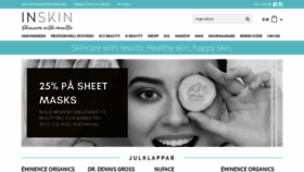 What Inskin.se website looked like in 2019 (4 years ago)