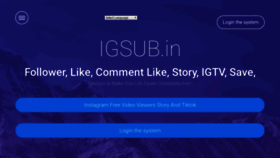 What Igsub.me website looked like in 2019 (4 years ago)